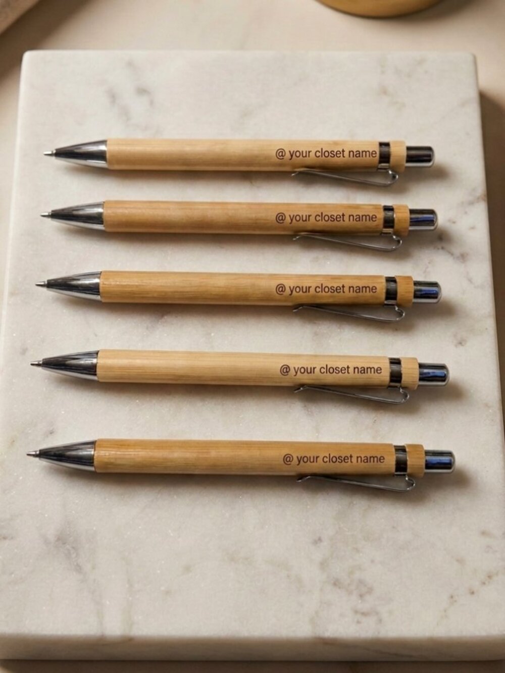 5 pack! Engraved Posh Closet name pens! custom made - Picture 2 of 2